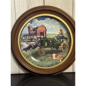 Danbury Mint Days of Splendor John Deere Tractor Plate Farmland Memories #C2400
